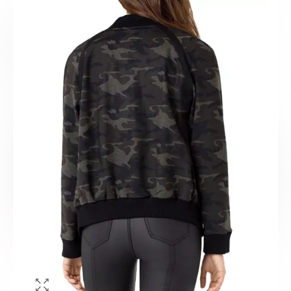 Liverpool Women's Dark Camouflage Bomber Jacket M, olive with black trim - Picture 2 of 16